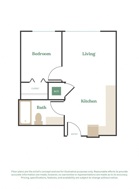 a floor plan of a house with a bedroom and a living room